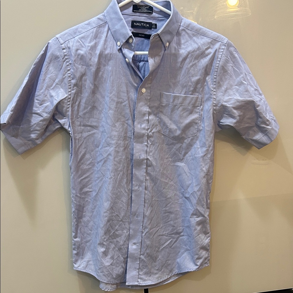 Nautica Boy’s Light Blue Casual Button Down Shirt